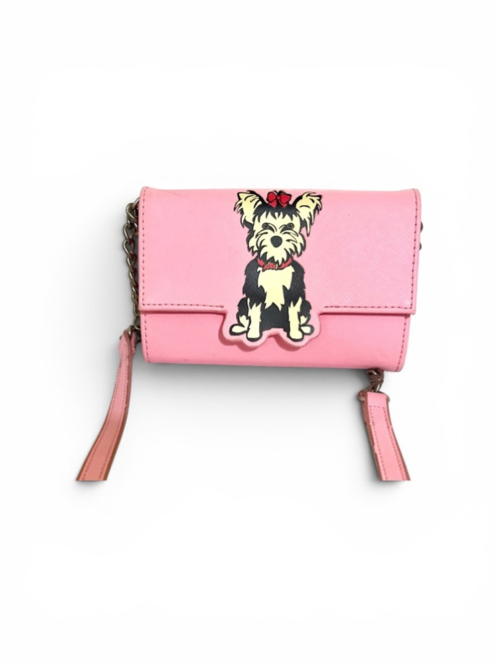 Marc Tetro Pink Yorkie Wallet Crossbody Bag